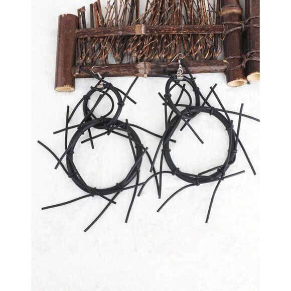 Spike Thorn Look Statememt Earrings - Picture 4 of 6